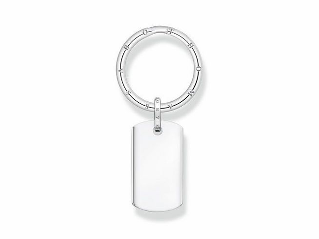 Thomas Sabo Gravur Schlüsselring mir Column-Tag-Anhänger KR16-637-21 Silber - geschwärzt