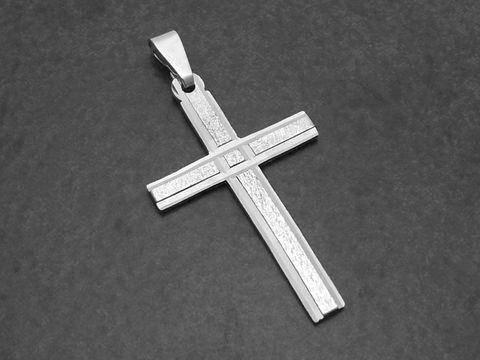 Silber Kreuz Anhänger -Papst Kirche Gothic Glauben-