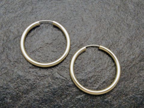 Gold Creolen 3 cm - Gold 333 - 2,5 mm - Ohrringe