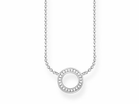 Thomas Sabo - SCKE150207 - Kette, ca. 40/42,5/45 cm - Kreis - 925 Sterling Silber, Zirkonia weiß