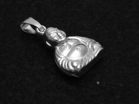 Buddha glänzend - Anhänger Sterling Silber