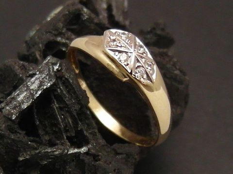 Gold Ring - Schlange - Gold 585 - Zirkonia - Goldring - Gr. 58,5