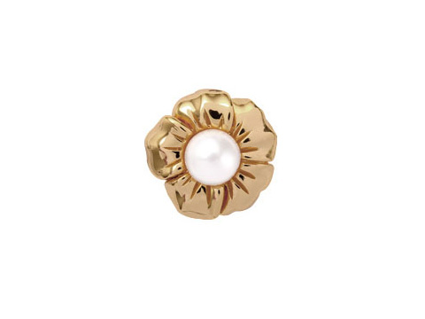 Endless - Perlenblüte - 25552 - Pearl Flower - Gold auf Silber Element