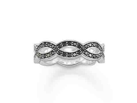 Thomas Sabo - TR1973-051-11-52 - Ring Silber - Zirkonia schwarz - Gr. 52