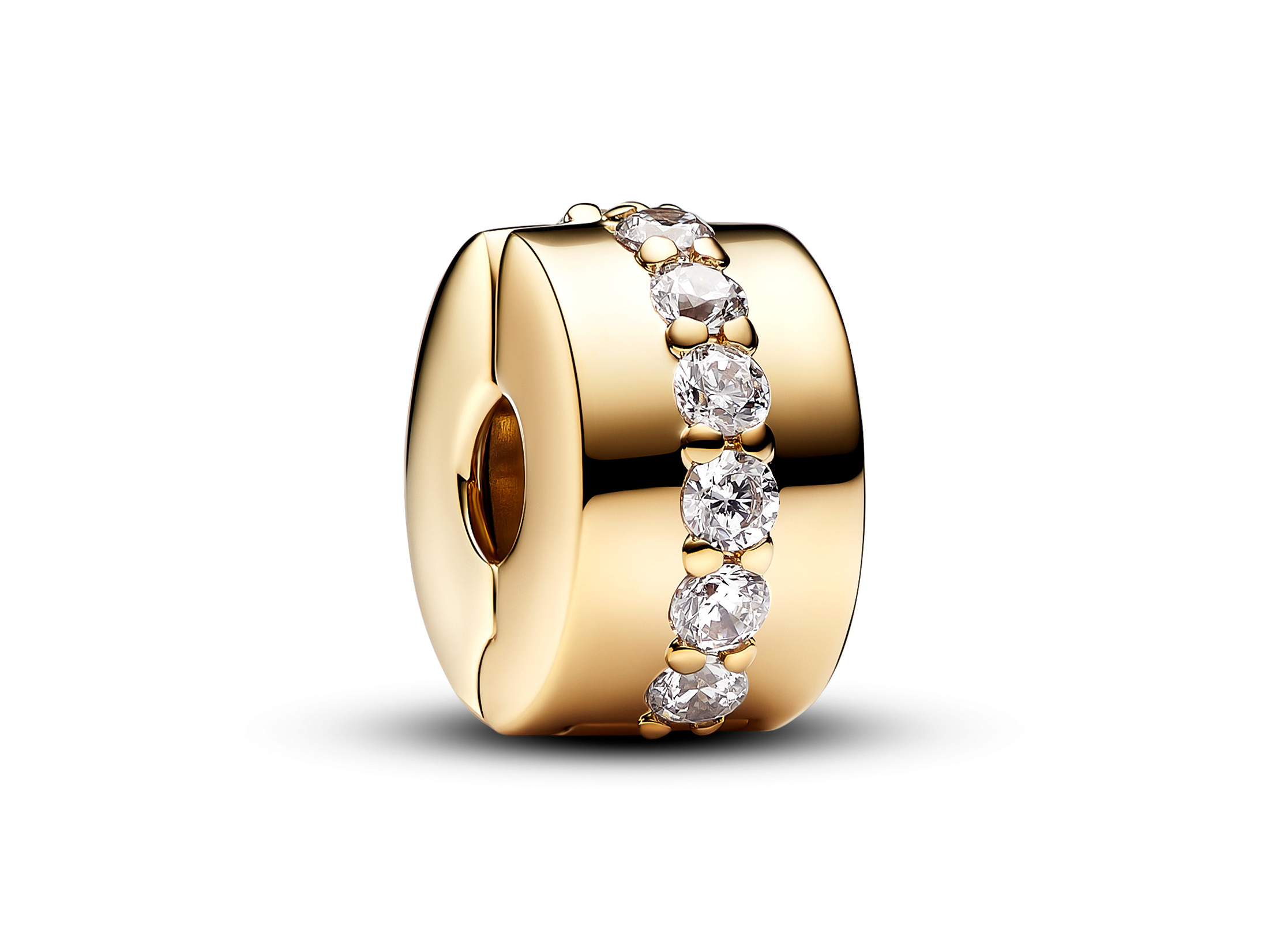 Pandora 761972C01 Linie CLIP-Stopper - Gelbgold vergoldet - Zirkonia