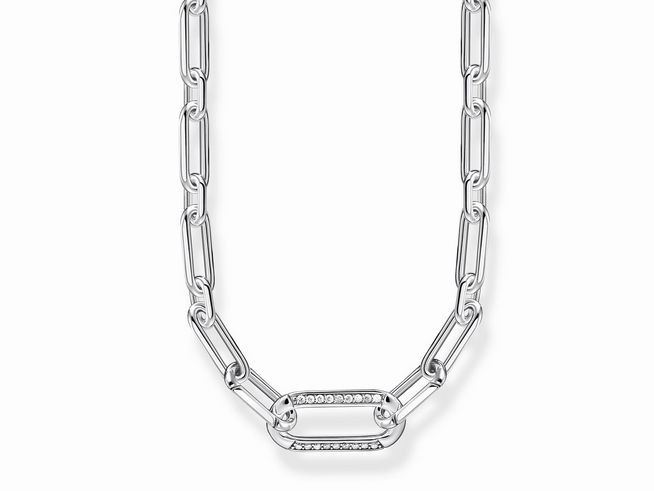 Thomas Sabo Kette KE2110-643-14-L45V Sterling Silber - geschw. + Zirkonia weiß - 45 cm