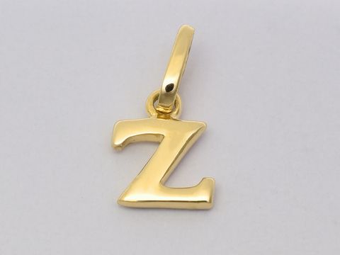 Z - Buchstaben Anhänger 925 Sterling Silber vergoldet