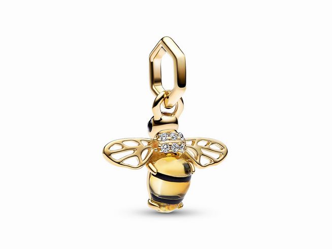 Pandora 762672C01 Funkelnde Biene Charm-Anhänger - Gelbgold Vergoldung