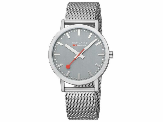 Mondaine Uhr Classic - A660.30360.80SBJ - 40 mm - Ziffernblatt Grau