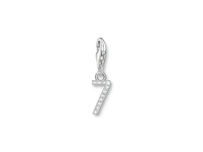 Thomas Sabo 2131-051-21 Charm-Anhänger - Zahl 7 - Silber & Zirkonia