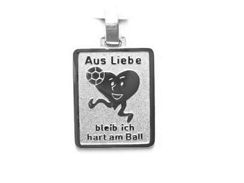 Aus Liebe…. Bleib ich hart am Ball- Silber Anhänger