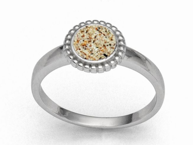 DUR Schmuck R5482.54 - Sterling Silber Ring Strandzauber klein - Strandsand - Gr. 54