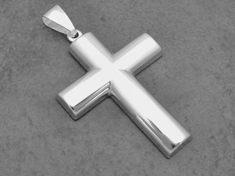 Silber Anhänger - Kreuz - mondän