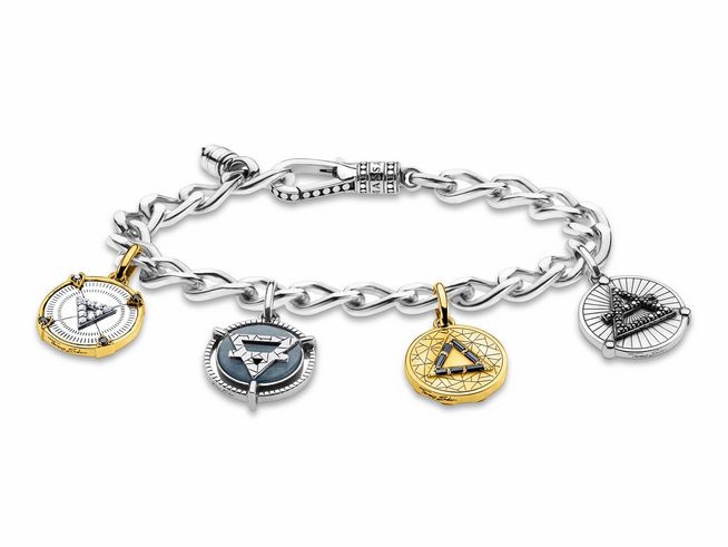 Thomas Sabo Armband A2008-849-7-L19,5 Sterling Silber - vergoldet Gelbgold + Labradorit + Zirkonia - 19,5 cm