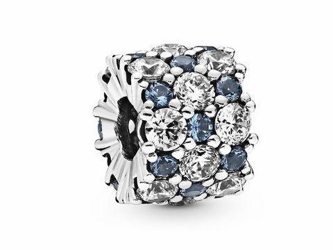 Pandora 798487C02 - Sterling Silber Charm + Mondlicht Blau Kristall & Zirkonia