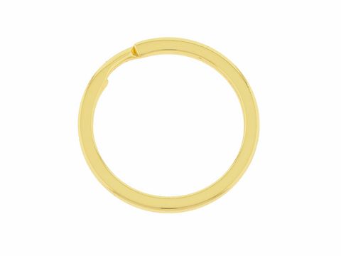 Spannring Spaltring - Schlüsselanhänger - Edelstahl vergoldet - 3 cm