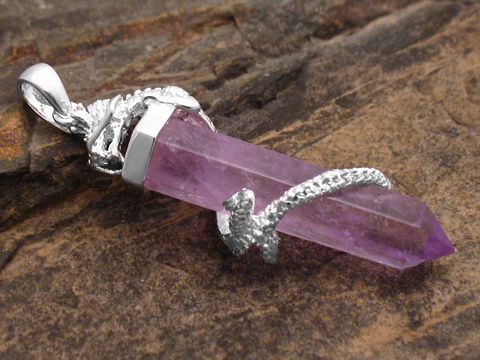 Anhänger Pendel - Sterling Silber - Drache - Amethyst