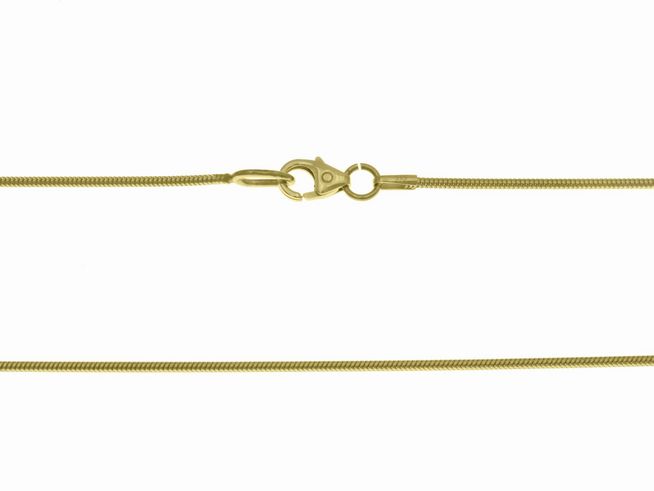 Schlangenkette 585 - Gelbgold - 1,2 x 1,2 mm - 38 cm