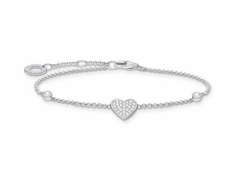 Thomas Sabo Charming Collection - A1992-051-14-L19v - Herz - Armband - 16-17,5-19 cm - Silber - Zirkonia - Klar