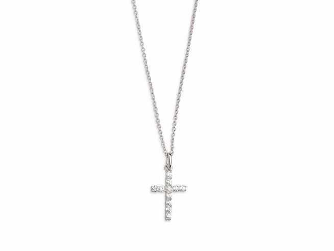 Xenox Sterling Silber Kette XS8617 - 40-45 cm - KREUZE - Ankerkette - Kreuz