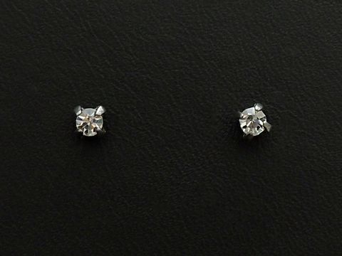 Strass Ohrstecker - fein - weiß - Strass Schmuck