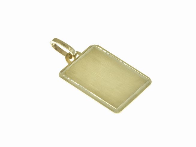 Echter Gold Anhänger 333 22x15 mm -Gravurplatte-