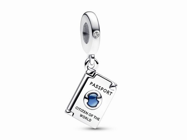 Pandora 792680C01 Aufklappbarer Reisepass Charm-Anhänger - Sterling Silber