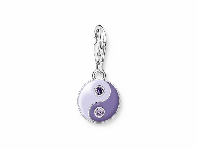 Thomas Sabo 1918-041-13 Charm-Anhänger - Silber + Emaille + Zirkonia - Yin Yang