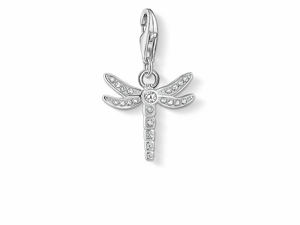 Thomas Sabo Charm-Anhänger 1800-051-14 - Libelle - Sterling Silber - Zirkonia - weiß