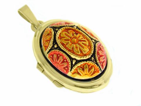 Indisch - Medaillon mit Cabochon - Gold 585