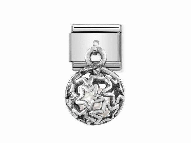 Nomination Classic Sterling Silber - 331810 07 - Kugel - Perle weiß