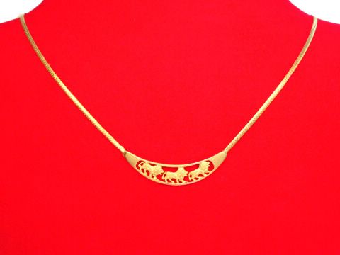 Collier Goldkette 333 Mittelteil - LÖWEN - 46 cm