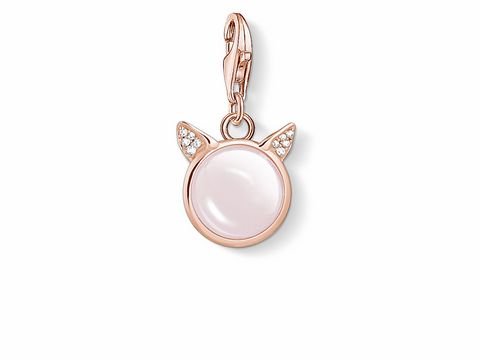 Thomas Sabo 1842-417-9 Silber Roségold Charm-Anhänger - mystische Katze