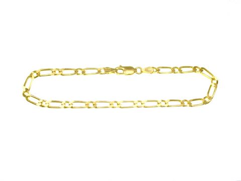 Figaro Armband Gold 585 - 19 cm 3,3 x 1,5mm GOLDARMBAND