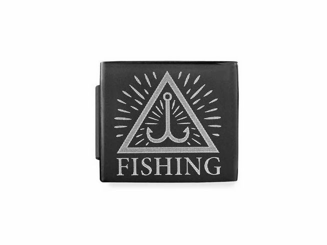 Nomination 230110 26 GLAM SYMBOLE - Edelstahl + schwarz-matt - Fishing