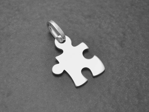 Puzzle Teil - Sterling Silber Anhänger