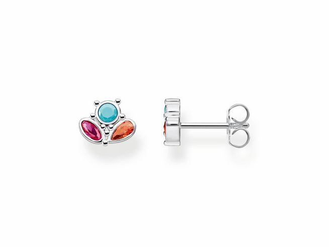 Thomas Sabo Ohrstecker Silber Bunte Steine Zirkonia SCH150334