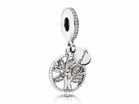 PANDORA 791728CZ Familien Stammbaum Charm - BICOLOR - Zirkonia klar