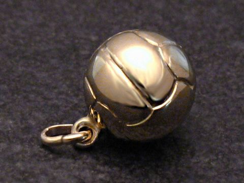 Polierte Gold 333 Kugel / Fußball Handball -klein-