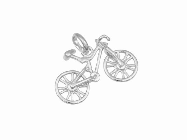 Anhänger Fahrrad - Sterling Silber rhodiniert