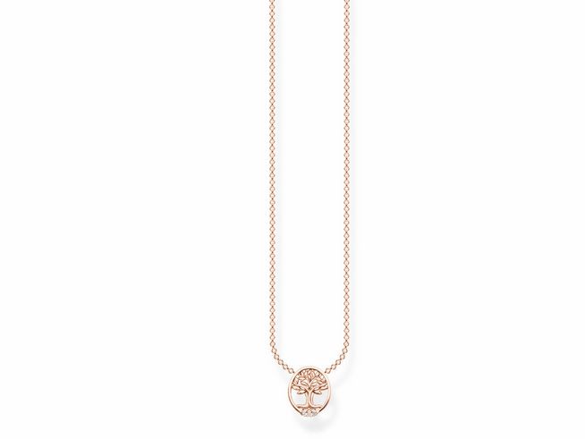 Thomas Sabo Charming Kette KE2126-416-14-L45V Sterling Silber - verg. Roségold + Zirkonia - weiß 40-45 cm