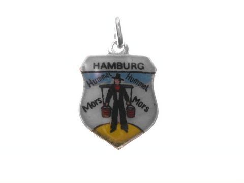 Hummel Hummel Hamburg - Deutschland Wappen - Silber Anhänger