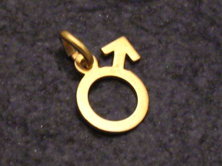 Echter Gold Anhänger 333 13x8 mm -Männerzeichen-