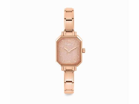 Nomination 076031 25 - Rosé - TIME PARIS COLLECTION Armbanduhr mit Composable-Armband + Glitzer-Ziffernblatt - Roségold