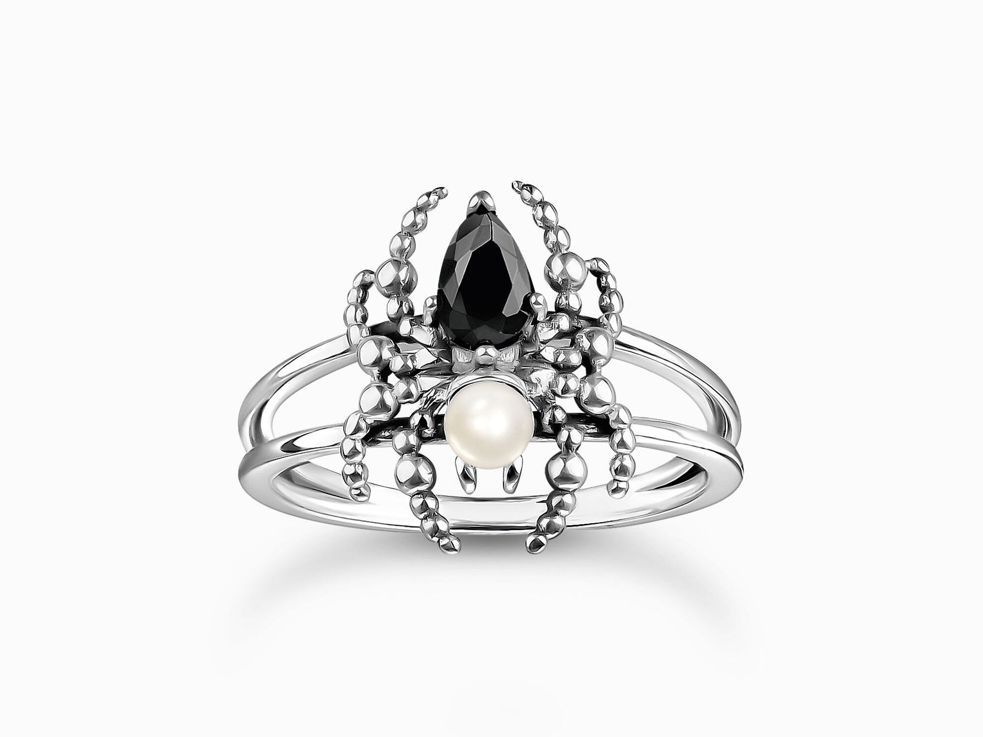 Thomas Sabo TR2480-167-7-60 Spinne True Romance Ring - Bunt - Silber + Süßwasserzuchtperle + Zirkonia - Gr. 60 